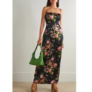 Reformation Black Floral Maxi Dress